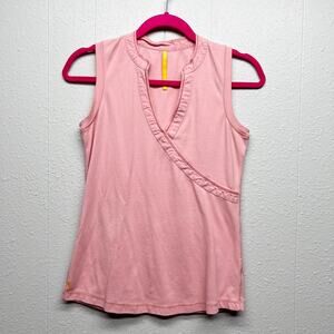 Lole Soft Girl Ruffle Kawaii Chic Coquette Preppy Romantic Womens Top Sz Small